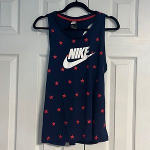 Nike USA Athletic Tank Top Navy Blue and Red Stars Nike Shirt Workout Tank Top